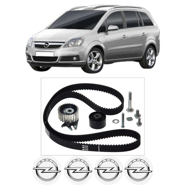 Set kit distributie OPEL ZAFIRA / ZAFIRA FAMILY B (A05) 1.9 CDTI (M75) din 2005-2015 KW 88 CP 120 CMC 1910, Auto, Continental Contitech, 4 Stickere auto cu OPEL
