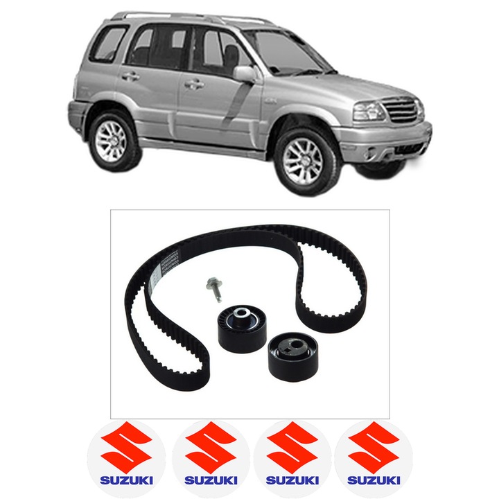 Set kit distributie SUZUKI GRAND VITARA I (FT, HT) 2.0 HDI 110 4x4 (SQ420D, TD82V) din 2001-2003 KW 80 CP 109 CMC 1997, Auto, Continental Contitech, 4 Stickere auto cu SUZUKI