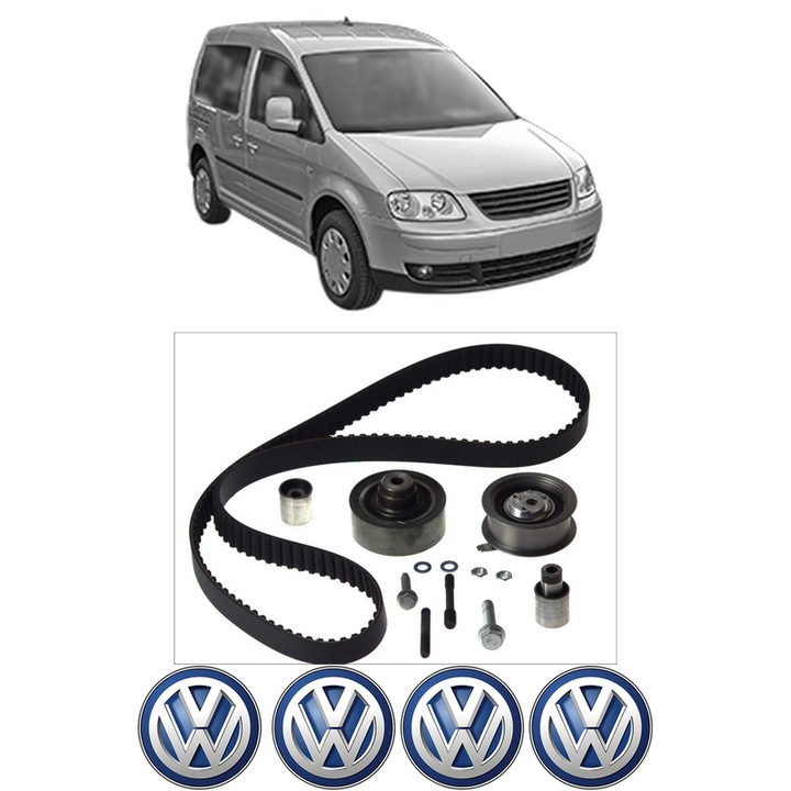 Set kit distributie Volkswagen CADDY Box Body/MPV (6K9, 9E7, 9E9) 1.9 D din 1998-2009 KW 47 CP 64 CMC 1896, Auto, SKF, 4 Stickere auto cu Volkswagen