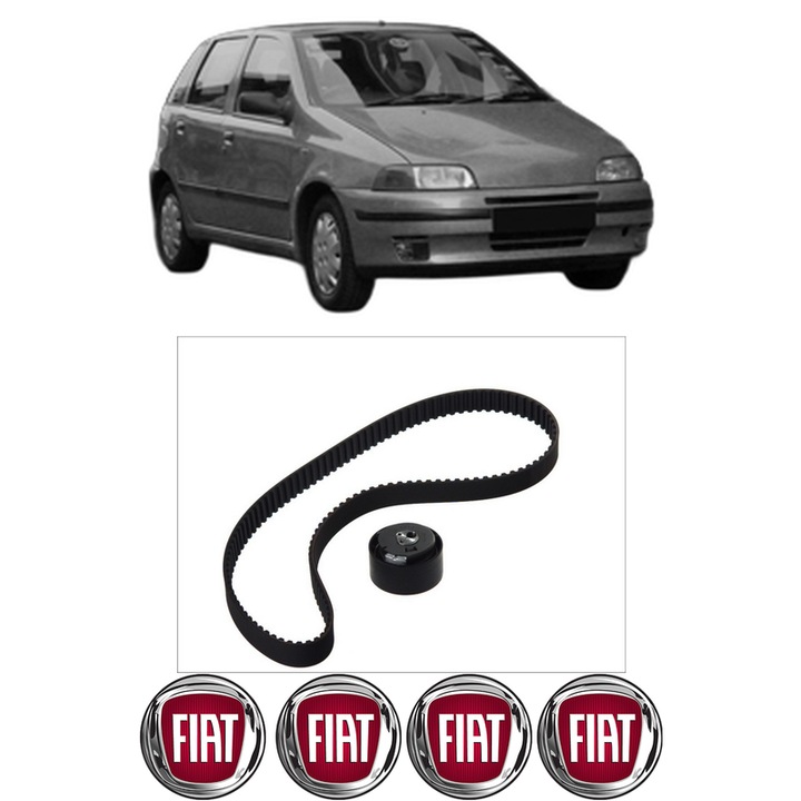 Set kit distributie FIAT PUNTO (176_) 1.2 16V din 1997-1999 KW 63 CP 86 CMC 1242, Auto, SKF, 4 Stickere auto cu FIAT