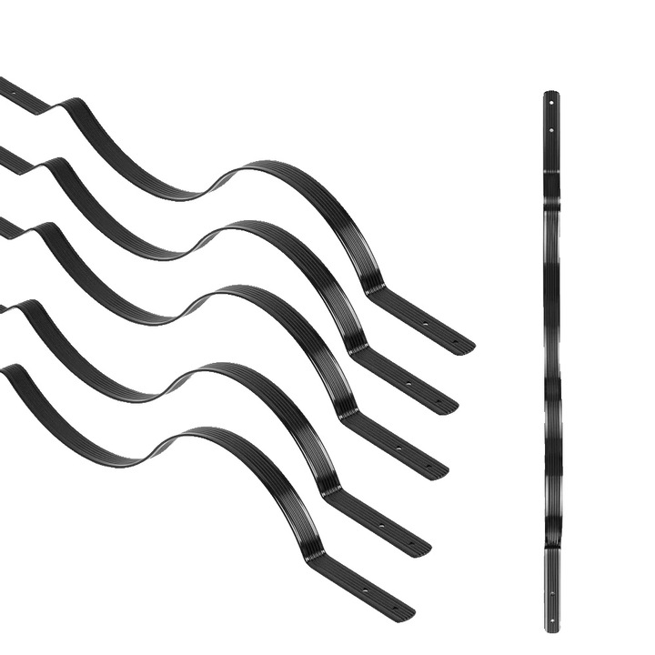 Balustrada za terasa, alyuminiy, dizayn "vŭlnoobrazna duga", komplekt ot 50 broya, ustoychiva na atmosferni vliяniya