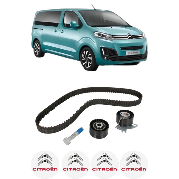 Set kit distributie CITROEN SPACETOURER Bus (V_) 2.0 BlueHDi 180 din 2016 KW 130 CP 178 CMC 1997, Auto, Continental Contitech, 4 Stickere auto cu CITROEN