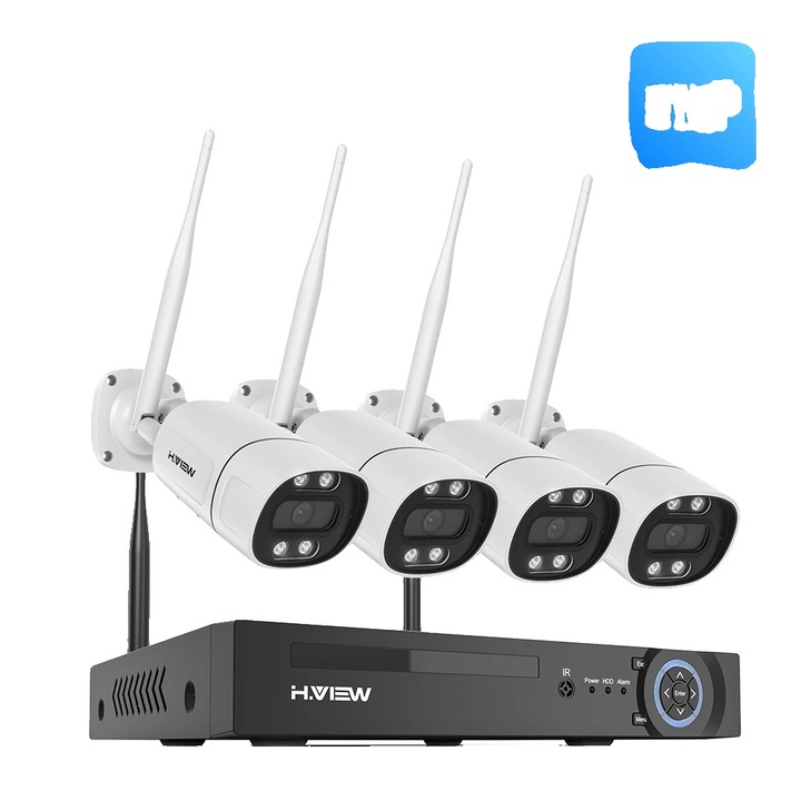 Megfigyelő kamera rendszer, 5MP, éjjellátó, 4 kamerás szett