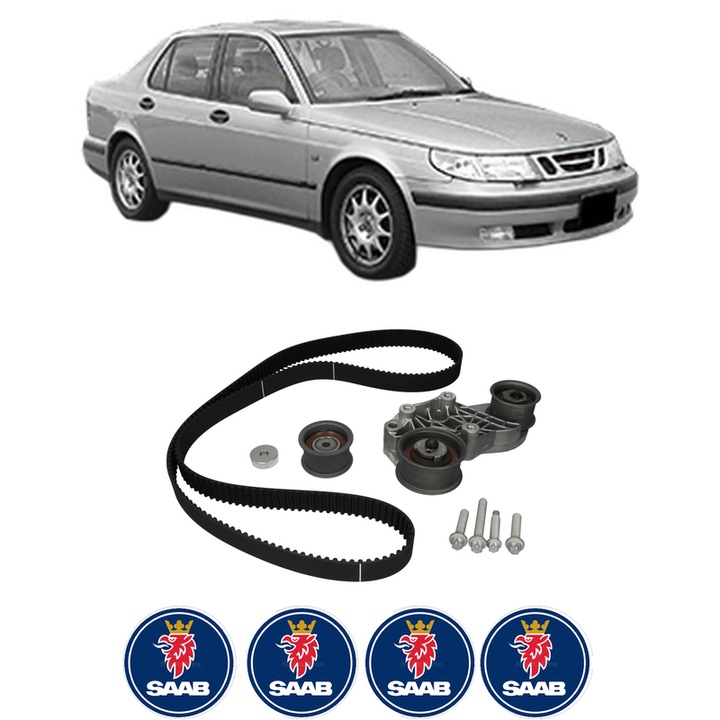 Set kit distributie SAAB 9-5 (YS3E) 3.0 V6t din 1998-2005 KW 147 CP 200 CMC 2962, Auto, SKF, 4 Stickere auto cu SAAB