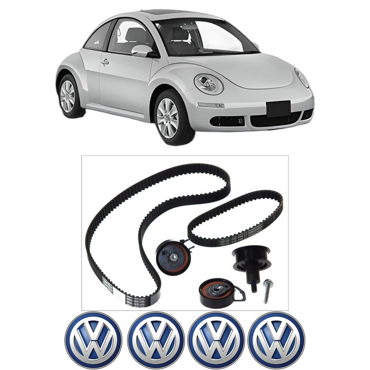 Set kit distributie Volkswagen NEW BEETLE (9C1, 1C1) 1.4 din 2001-2010 KW 55 CP 75 CMC 1390, Auto, Continental Contitech, 4 Stickere auto cu Volkswagen