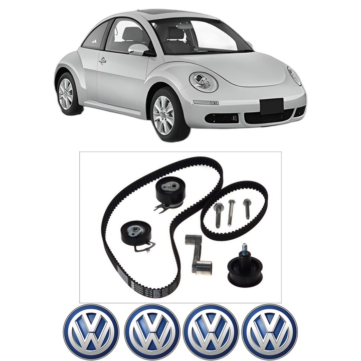 Set kit distributie Volkswagen NEW BEETLE (9C1, 1C1) 1.4 din 2001-2010 KW 55 CP 75 CMC 1390, Auto, SKF, 4 Stickere auto cu Volkswagen