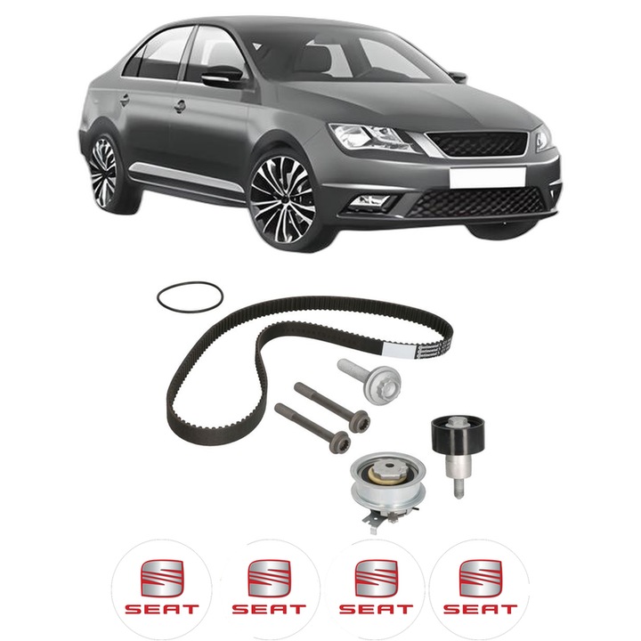 Set kit distributie SEAT TOLEDO IV (KG3) 1.2 TSI din 2015-2017 KW 66 CP 90 CMC 1197, Auto, Continental Contitech, 4 Stickere auto cu SEAT