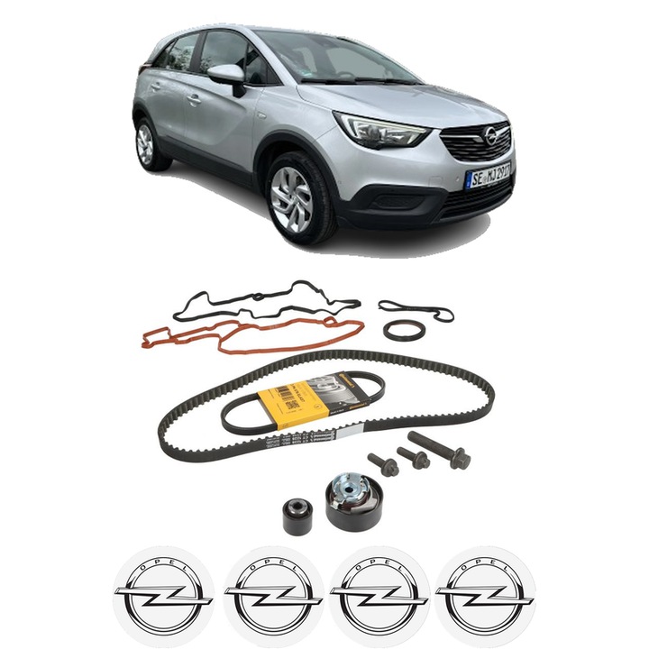 Set kit distributie OPEL CROSSLAND X / CROSSLAND (P17, P2QO) 1.2 (75) din 2017 KW 81 CP 110 CMC 1199, Auto, Continental Contitech, 4 Stickere auto cu OPEL