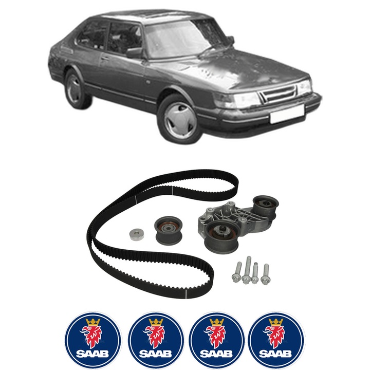 Set kit distributie SAAB 900 II 2.0 -16 Turbo din 1993-1998 KW 136 CP 185 CMC 1985, Auto, SKF, 4 Stickere auto cu SAAB