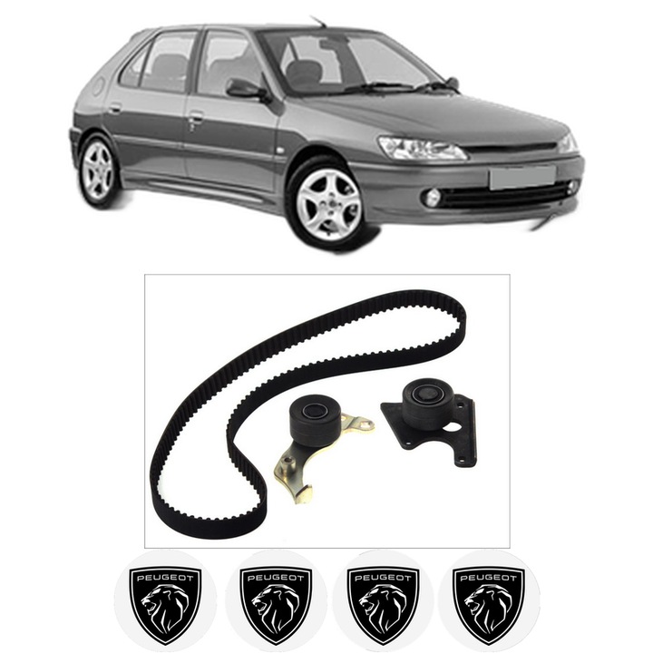 Set kit distributie PEUGEOT 306 Hatchback (7A, 7C, N3, N5) 1.9 D din 1993-2001 KW 47 CP 64 CMC 1905, Auto, Continental Contitech, 4 Stickere auto cu PEUGEOT