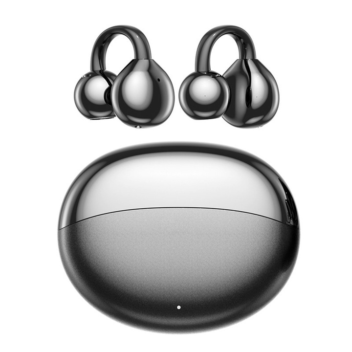 Casti fara fir, NUEEK, In-Ear, Casti audio fara fir M110, Calitate sunet Hi-Fi, Bluetooth 5.4, Microfon audio HD, Comenzi tactile, Latenta scazuta, Rezistent la apa si rezistent la transpiratie, Negru