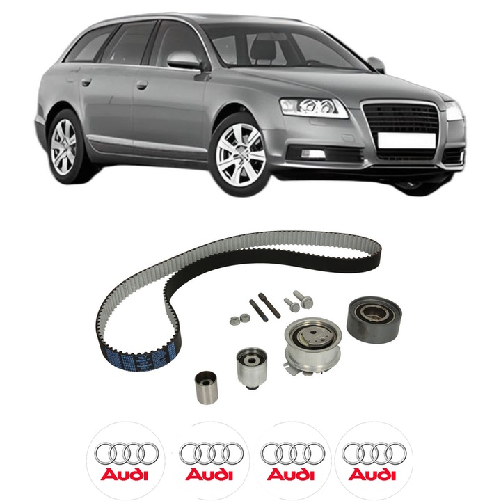 Set kit distributie AUDI A6 C6 Avant (4F5) 2.0 TDI din 2008-2011 KW 125 CP 170 CMC 1968, Auto, INA, 4 Stickere auto cu AUDI