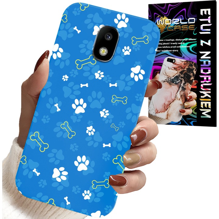 Telefontok, World Case, Samsung Galaxy J5 2017, szilikon, kutyás mintás, többszínű