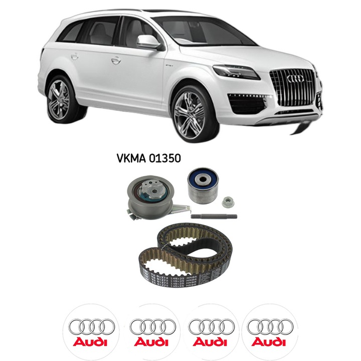 Set kit distributie AUDI Q7 (4LB) 3.0 TDI quattro din 2007-2015 KW 176 CP 240 CMC 2967, Auto, SKF, 4 Stickere auto cu AUDI