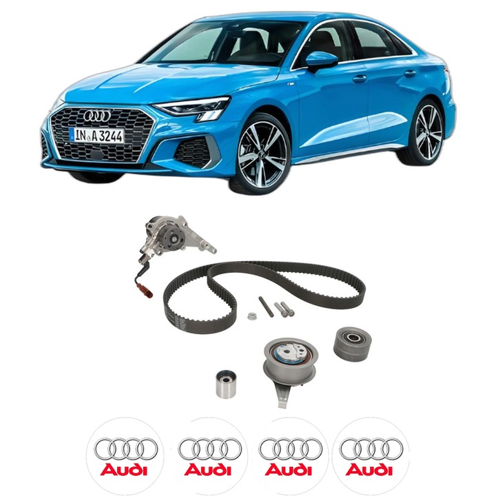 Set kit distributie AUDI A3 Limousine (8YS, 8YM) 40 TDI quattro din 2020 KW 147 CP 200 CMC 1968, Auto, INA, 4 Stickere auto cu AUDI