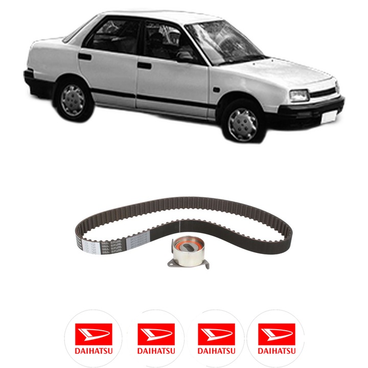 Set kit distributie DAIHATSU APPLAUSE I Hatchback (A101, A111) 1.6 16V 4WD (A111) din 1989-1997 KW 77 CP 105 CMC 1590, Auto, Continental Contitech, 4 Stickere auto cu DAIHATSU