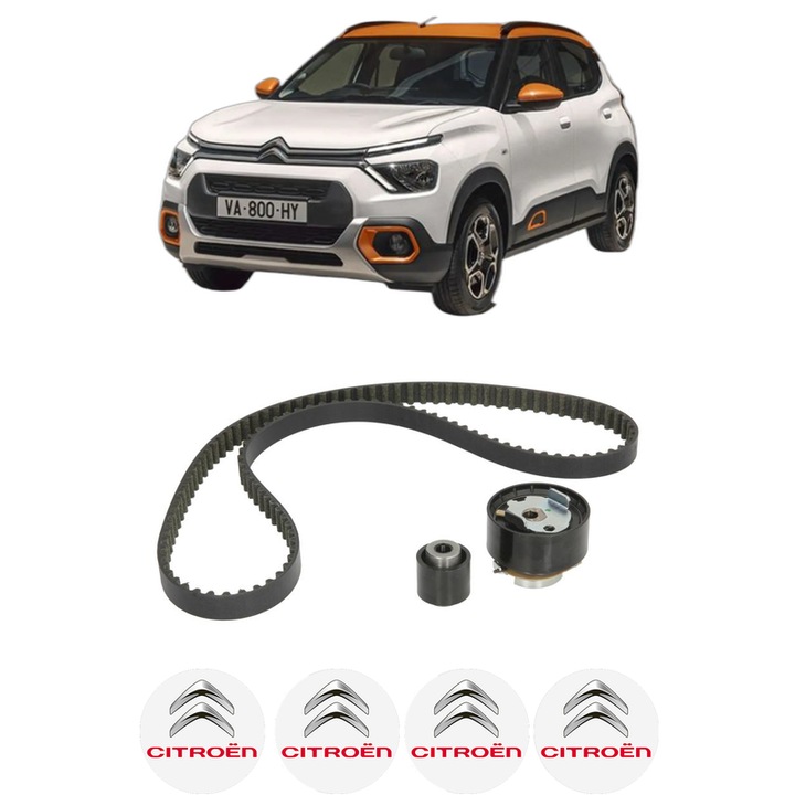Set kit distributie CITROEN C3 ORIGIN III (SX) 1.2 PURETECH 110 (SXHNPY, SXHNPZ) din 2024 KW 81 CP 110 CMC 1199, Auto, Continental Contitech, 4 Stickere auto cu CITROEN