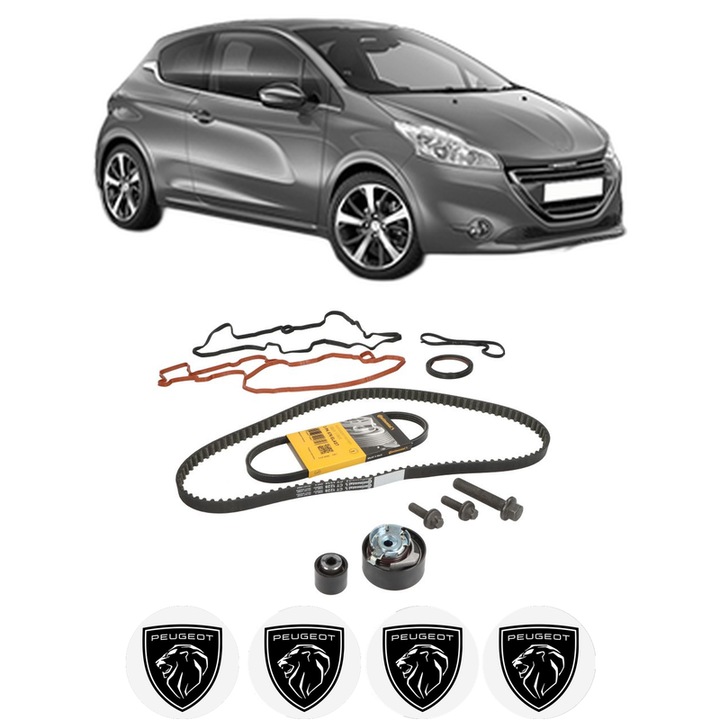 Set kit distributie PEUGEOT 208 I (CA_, CC_) 1.2 THP 110 din 2013-2019 KW 81 CP 110 CMC 1199, Auto, Continental Contitech, 4 Stickere auto cu PEUGEOT