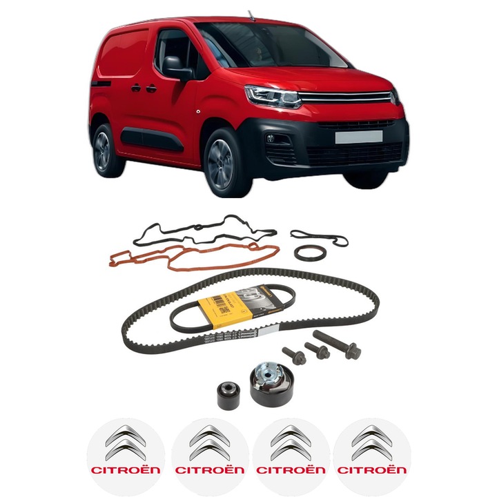 Set kit distributie CITROEN BERLINGO Box Body/MPV (K9) PureTech 110 din 2018 KW 81 CP 110 CMC 1199, Auto, Continental Contitech, 4 Stickere auto cu CITROEN