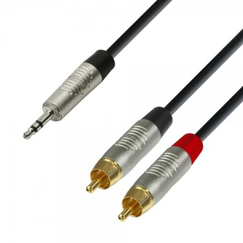 Cablu audio Adam Hall 4Star Jack 3.5-RCA 3m Cablu audio Adam Hall 4Star Jack 3.5-RCA 3m