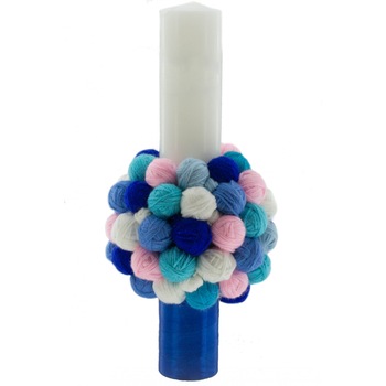 Lumanare botez baiat albastra Lumanare botez baiat albastra