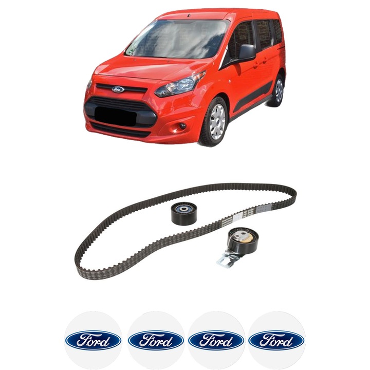 Set kit distributie FORD TOURNEO CONNECT / GRAND TOURNEO CONNECT V408 MPV 1.5 TDCi din 2015-2022 KW 74 CP 101 CMC 1499, Auto, Continental Contitech, 4 Stickere auto cu FORD