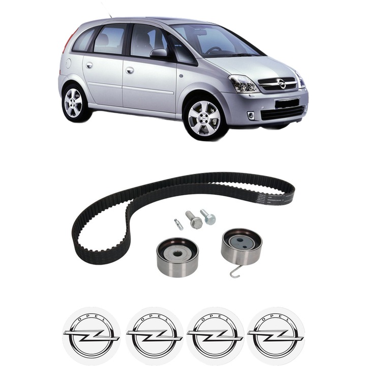 Set kit distributie OPEL MERIVA A MPV (X03) 1.7 CDTI (E75) din 2003-2010 KW 74 CP 100 CMC 1686, Auto, INA, 4 Stickere auto cu OPEL