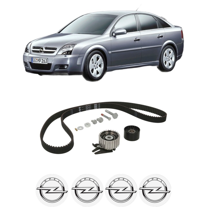 Set kit distributie OPEL VECTRA C GTS (Z02) 1.9 CDTI (F68) din 2004-2009 KW 88 CP 120 CMC 1910, Auto, INA, 4 Stickere auto cu OPEL