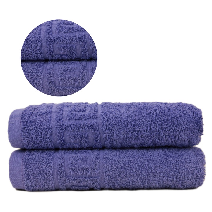 Prosop pentru baie, pentru uz casnic, densitate 390 g/m², 100% bumbac, dimensiuni 100x150 cm, mov