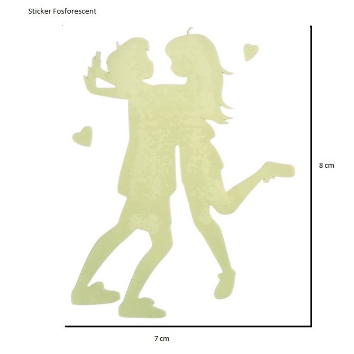 Sticker Fosforescent pentru Perete, Mobila sau Intrerupator Curent, Autoadeziv, Verde, Dimensiune 8 x 7 cm, Decor si Semnalizare Nocturna, ORIGINAL DEALS