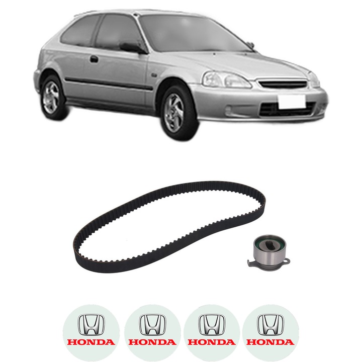 Set kit distributie HONDA CIVIC VI Hatchback (EJ, EK) 1.4 i S (EJ9) din 1995-2001 KW 66 CP 90 CMC 1396, Auto, INA, 4 Stickere auto cu HONDA