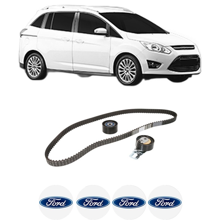 Set kit distributie FORD GRAND C-MAX Van 1.5 TDCi din 2015-2019 KW 88 CP 120 CMC 1499, Auto, Continental Contitech, 4 Stickere auto cu FORD