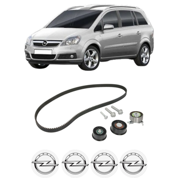 Set kit distributie OPEL ZAFIRA / ZAFIRA FAMILY B (A05) 1.6 CNG (M75) din 2005-2015 KW 69 CP 94 CMC 1598, Auto, INA, 4 Stickere auto cu OPEL