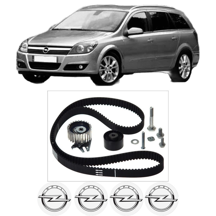 Set kit distributie OPEL ASTRA H Estate (A04) 1.9 CDTI (L35) din 2005-2010 KW 88 CP 120 CMC 1910, Auto, Continental Contitech, 4 Stickere auto cu OPEL