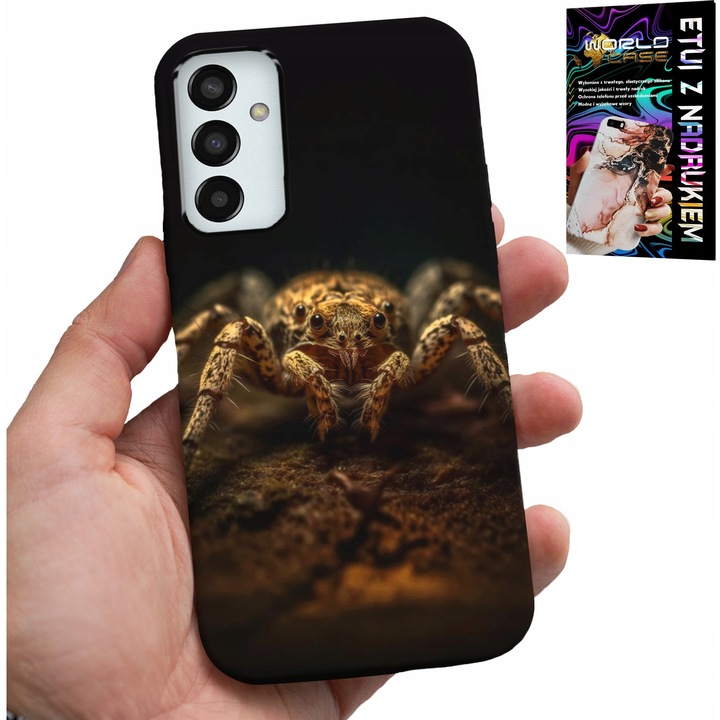 Tok Samsung Galaxy M23-hoz, World Case, gumi, póknyomtatás, többszínű
