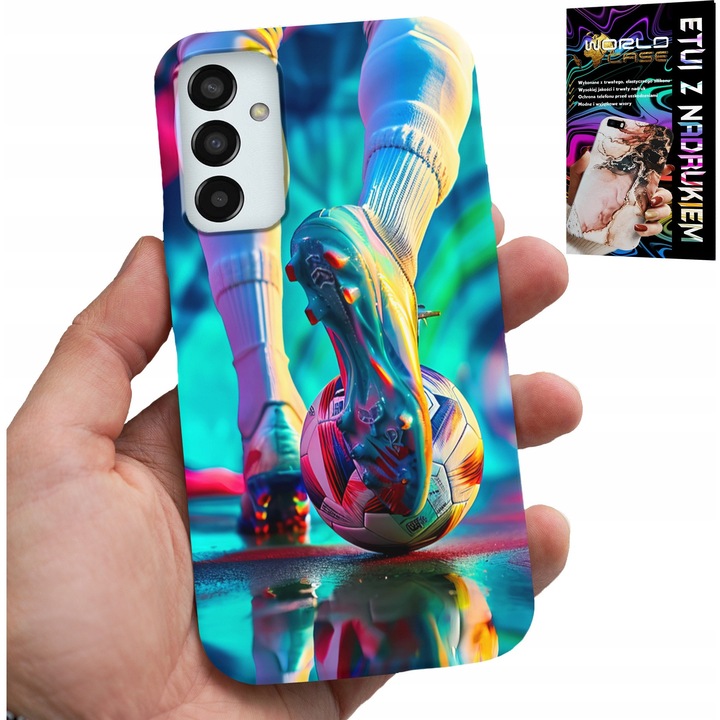 Tok Samsung Galaxy M23 telefonhoz, World Case, focisták, szilikon, üvegfóliával