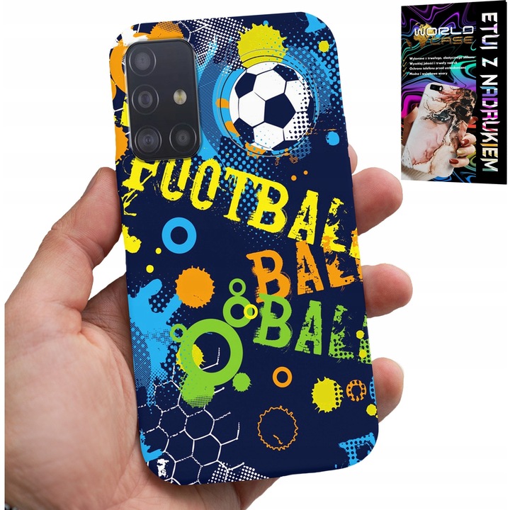 Caz pentru Samsung Galaxy M31S, World Case, cauciuc, imprimare fotbalisti, multicolor