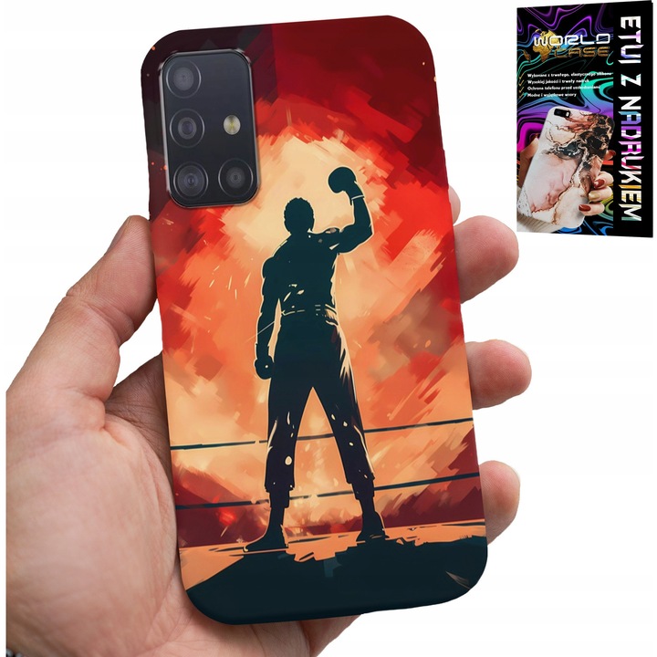 Tok Samsung Galaxy A71-hez, World Case, MMA Warriors dizájn, Szilikon, többszínű