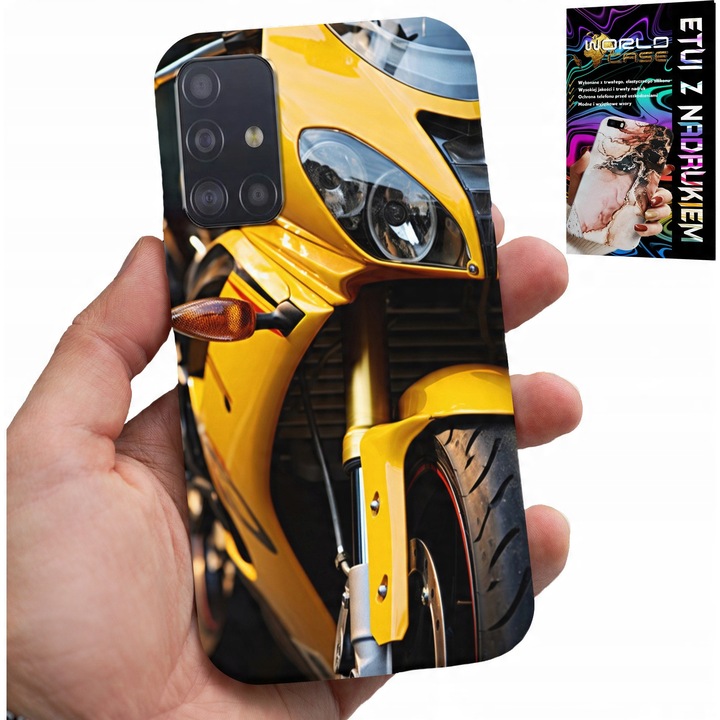 Tok Samsung Galaxy A71-hez, World Case, szilikon, színes nyomtatás, karcolás elleni védelem