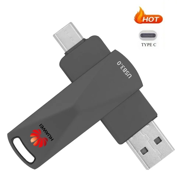 Tip-C USB Flash Drive cu 2 in 1 512GB interfata de inalta viteza USB3.0 pentru calculator telefon mobil Metal Mini Pen Drive