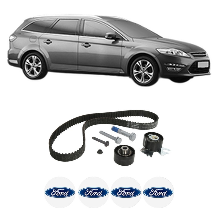 Set kit distributie FORD MONDEO IV Van 2.0 TDCi din 2010-2014 KW 120 CP 163 CMC 1997, Auto, INA, 4 Stickere auto cu FORD