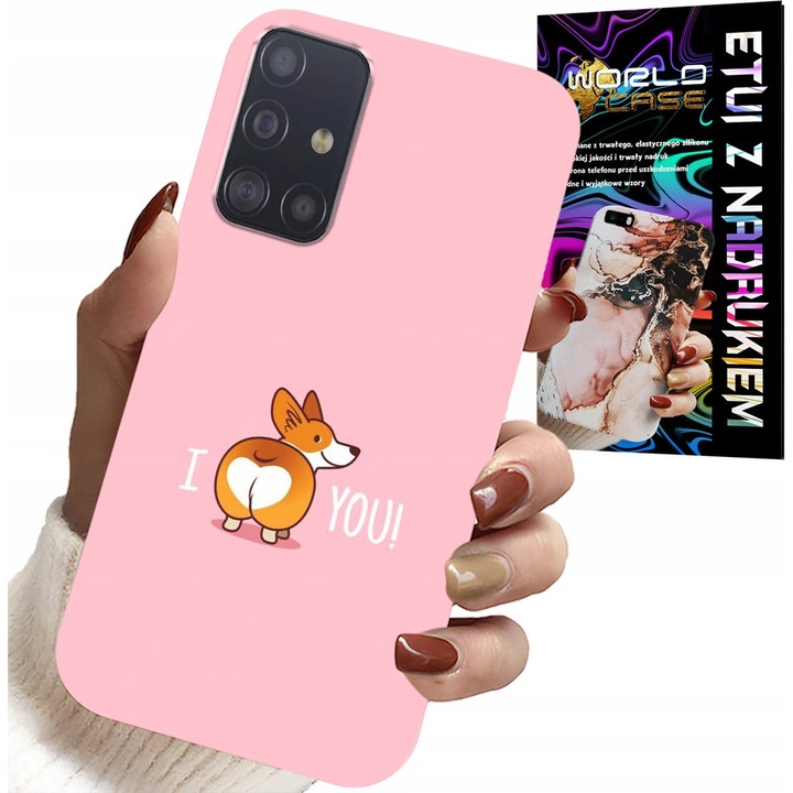 Samsung Galaxy A71 telefontok, World Case, vicces rajz, szilikon, többszínű