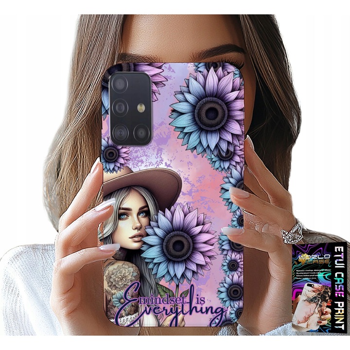 Husă pentru telefon, World Case, Samsung Galaxy M31S, imprimeu floarea soarelui, silicon