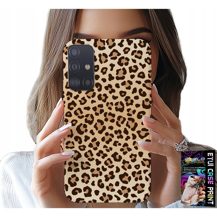 Carcasă telefon, World Case, leopard, silicon, pentru Samsung Galaxy M31S