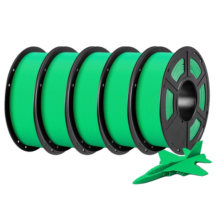 Filament PLA 5kg, verde, consumabile 3D
