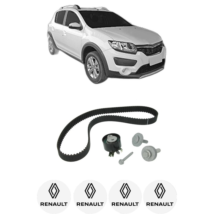 Set kit distributie RENAULT SANDERO/STEPWAY II (B8_) 1.5 dCi din 2013 KW 62 CP 84 CMC 1461, Auto, INA, 4 Stickere auto cu RENAULT