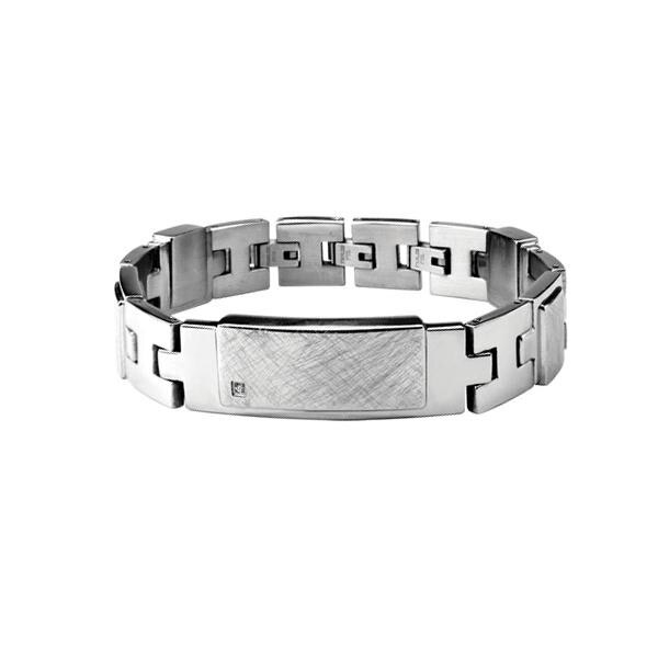 Bratara otel inox - BeSpecial Alb