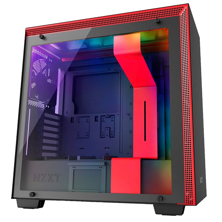 Carcasa NZXT H700i Smart Mid-Tower, Black/Red