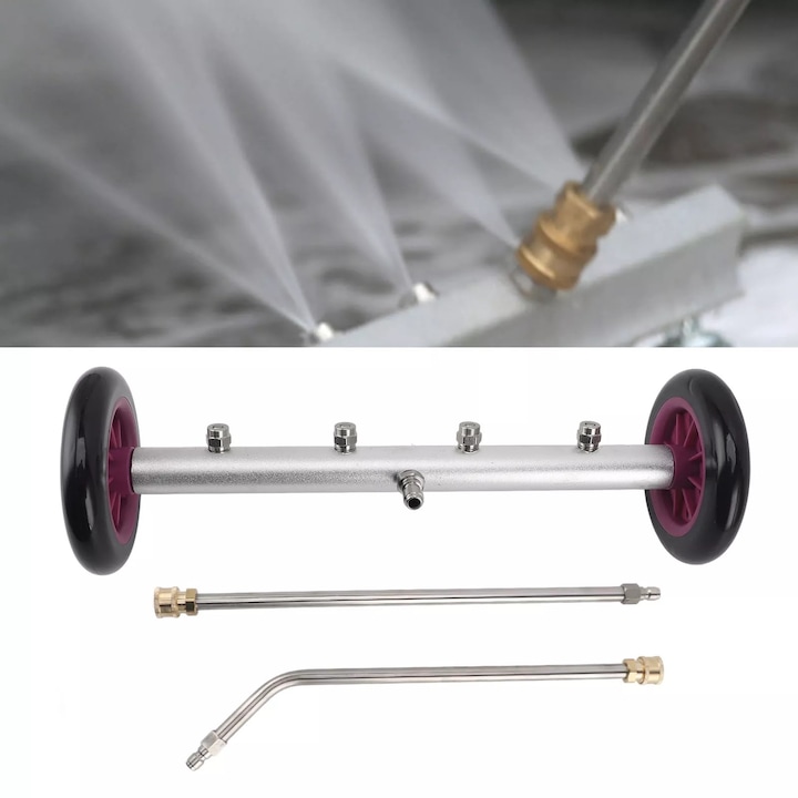 Комплект за почистване с 4 дюзи Sigloo, почистващо устройство за шаси, съвместимо с всяка машина за миене под налягане