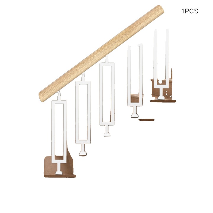 Парапет за стълби, модерен дизайн, регулируем ъгъл, бял